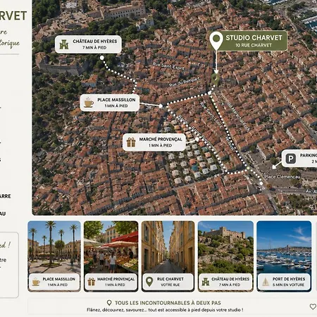 Le Charvet Climatisé - Centre Historique - Arrivée Autonome Appartement Hyères